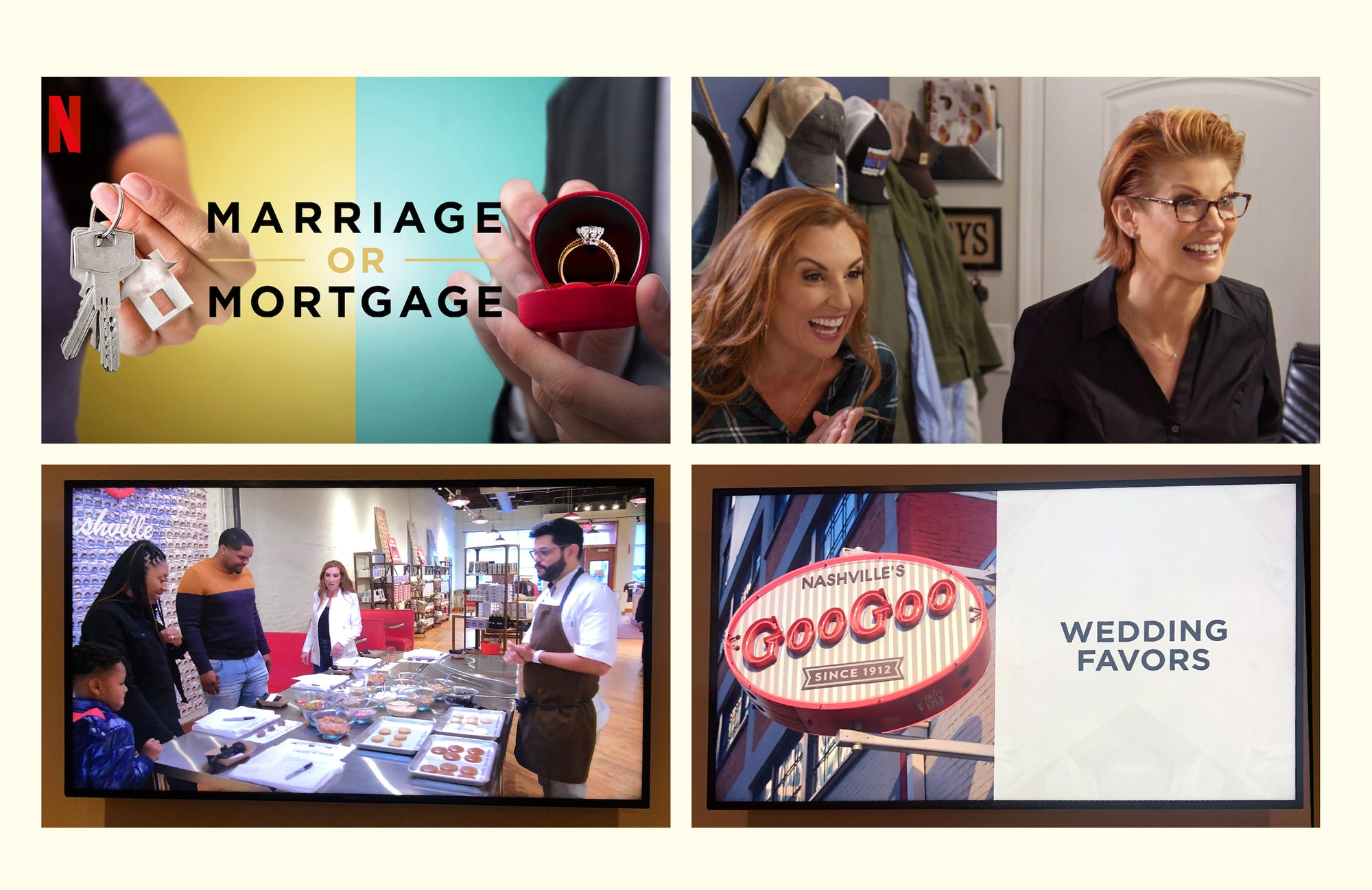 Netflix's <i>Marriage or Mortgage</i> featuring Goo Goo wedding favors